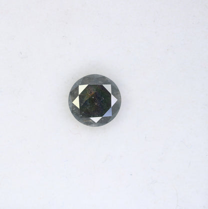 1.29 CT Salt and Pepper Round Brilliant Cut Diamond For Engagement Ring - JayKrishna Diamond