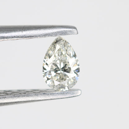 0.15 CT Salt and Pepper Pear Shape Diamond – Perfect for Engagement Rings and Custom Jewelry - JayKrishna Diamond
