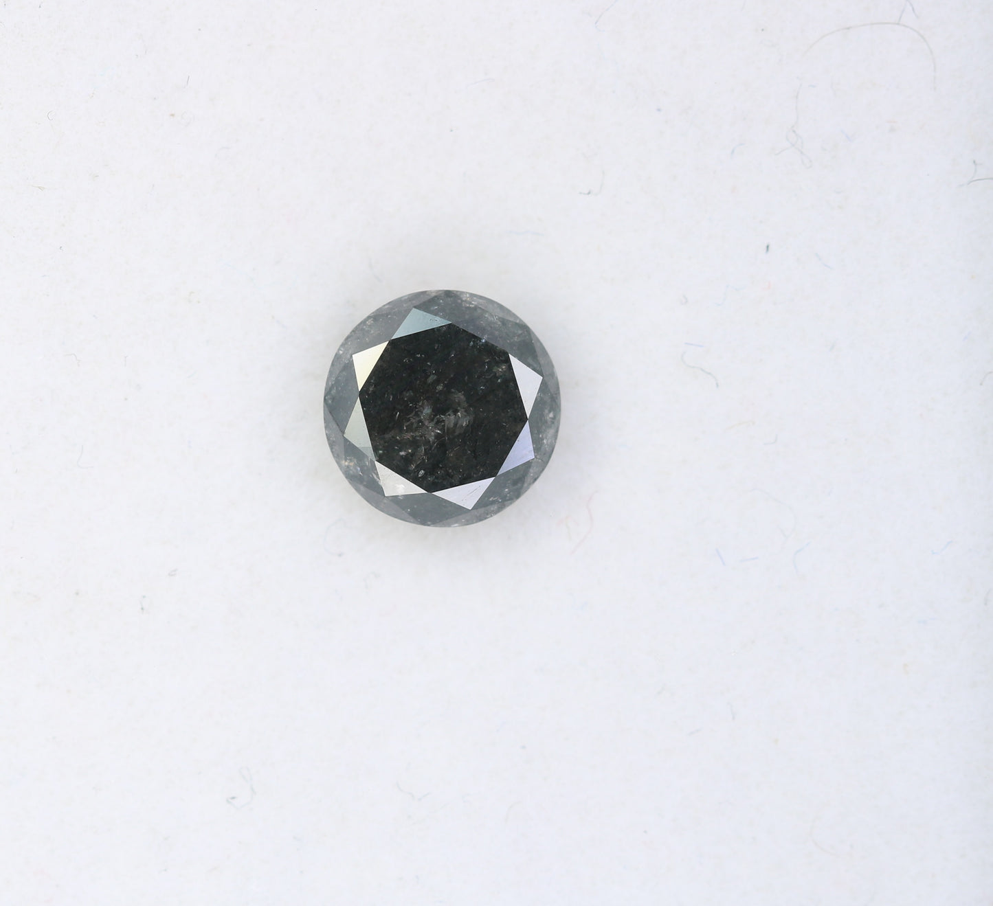 1.24 CT Round Brilliant Cut Salt and Pepper Diamond For Engagement Ring - JayKrishna Diamond
