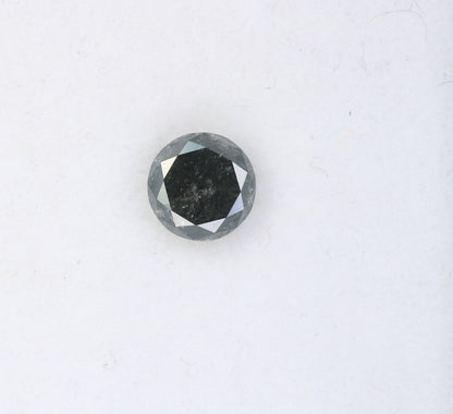 1.24 CT Round Brilliant Cut Salt and Pepper Diamond For Engagement Ring - JayKrishna Diamond