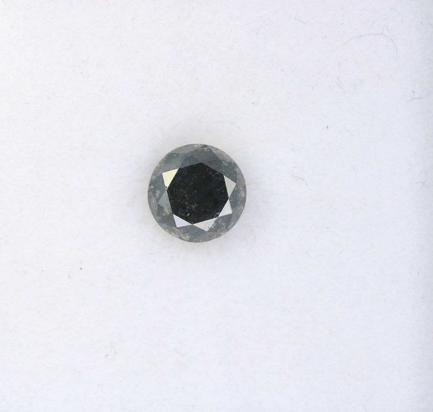 1.32 CT Salt and Pepper Round Brilliant Cut Diamond For Engagement Ring - JayKrishna Diamond