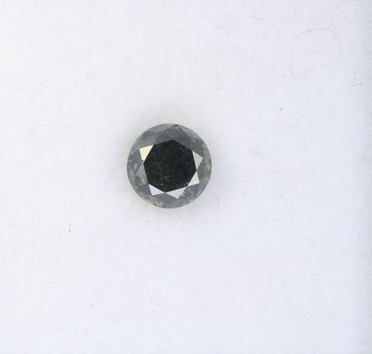 1.32 CT Salt and Pepper Round Brilliant Cut Diamond For Engagement Ring - JayKrishna Diamond