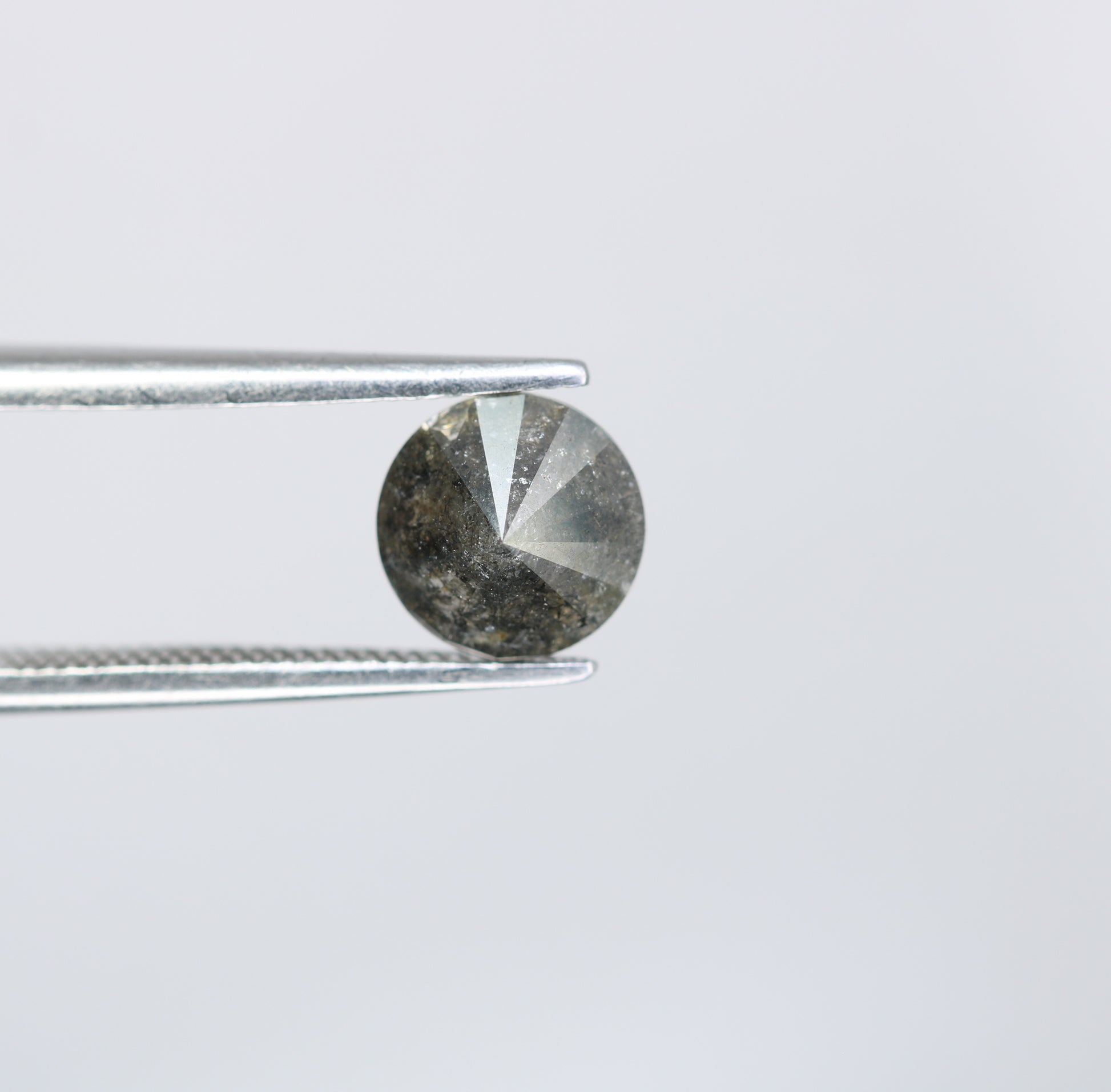 1.18 CT Salt and Pepper Round Brilliant Cut Diamond For Engagement Ring - JayKrishna Diamond