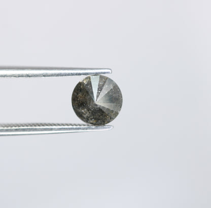 1.18 CT Salt and Pepper Round Brilliant Cut Diamond For Engagement Ring - JayKrishna Diamond