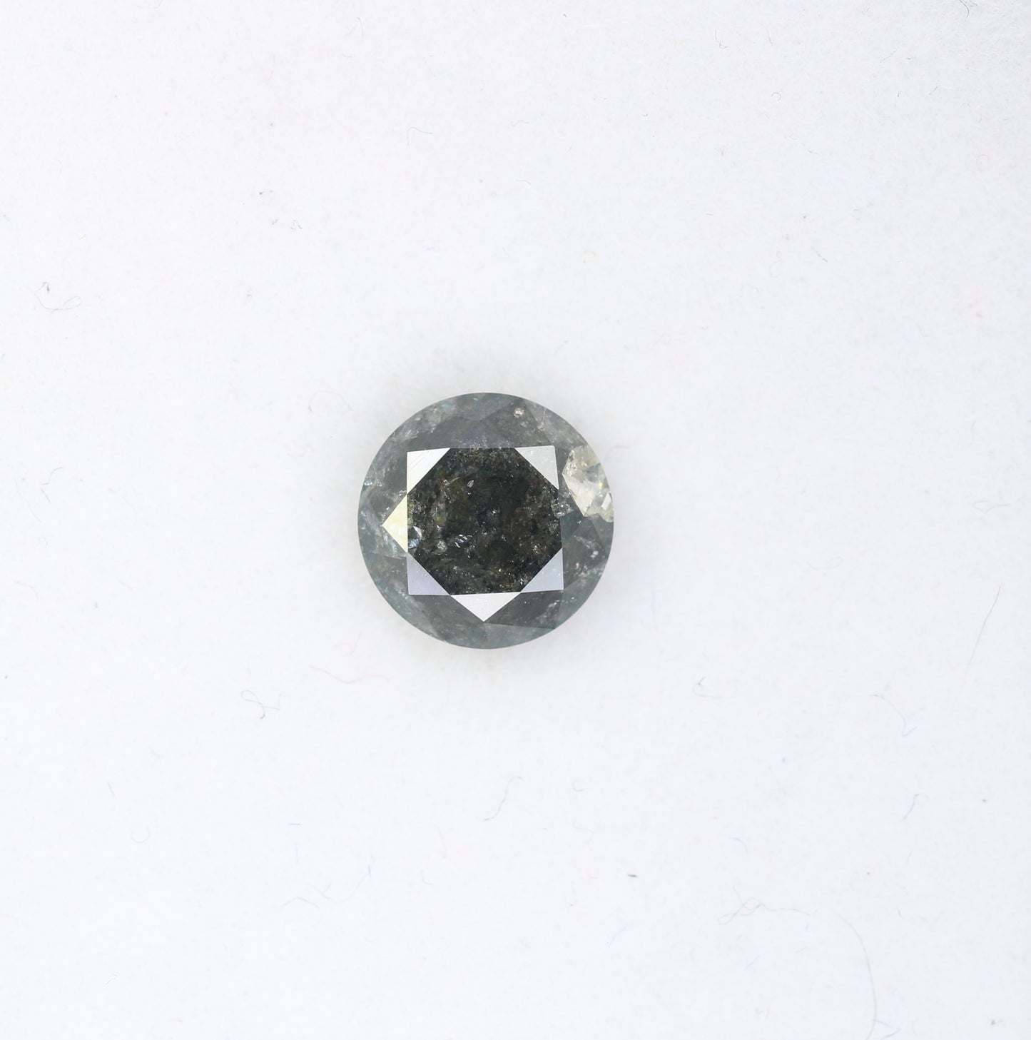 1.18 CT Salt and Pepper Round Brilliant Cut Diamond For Engagement Ring - JayKrishna Diamond