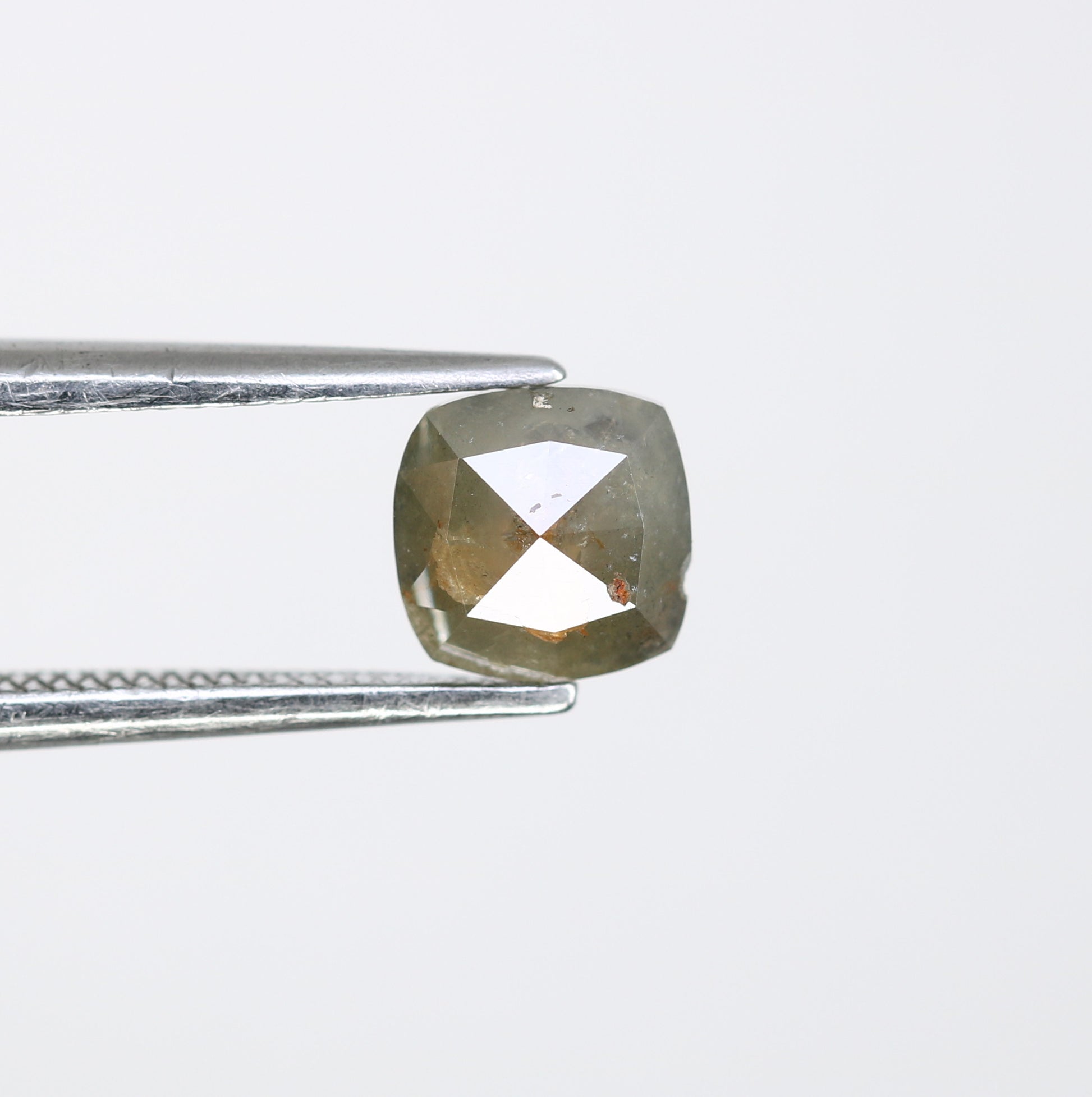 0.71 CT Polished Cushion Shape Fancy 5.60 MM Grey Diamond For Designer Jewelry - JayKrishna Diamond