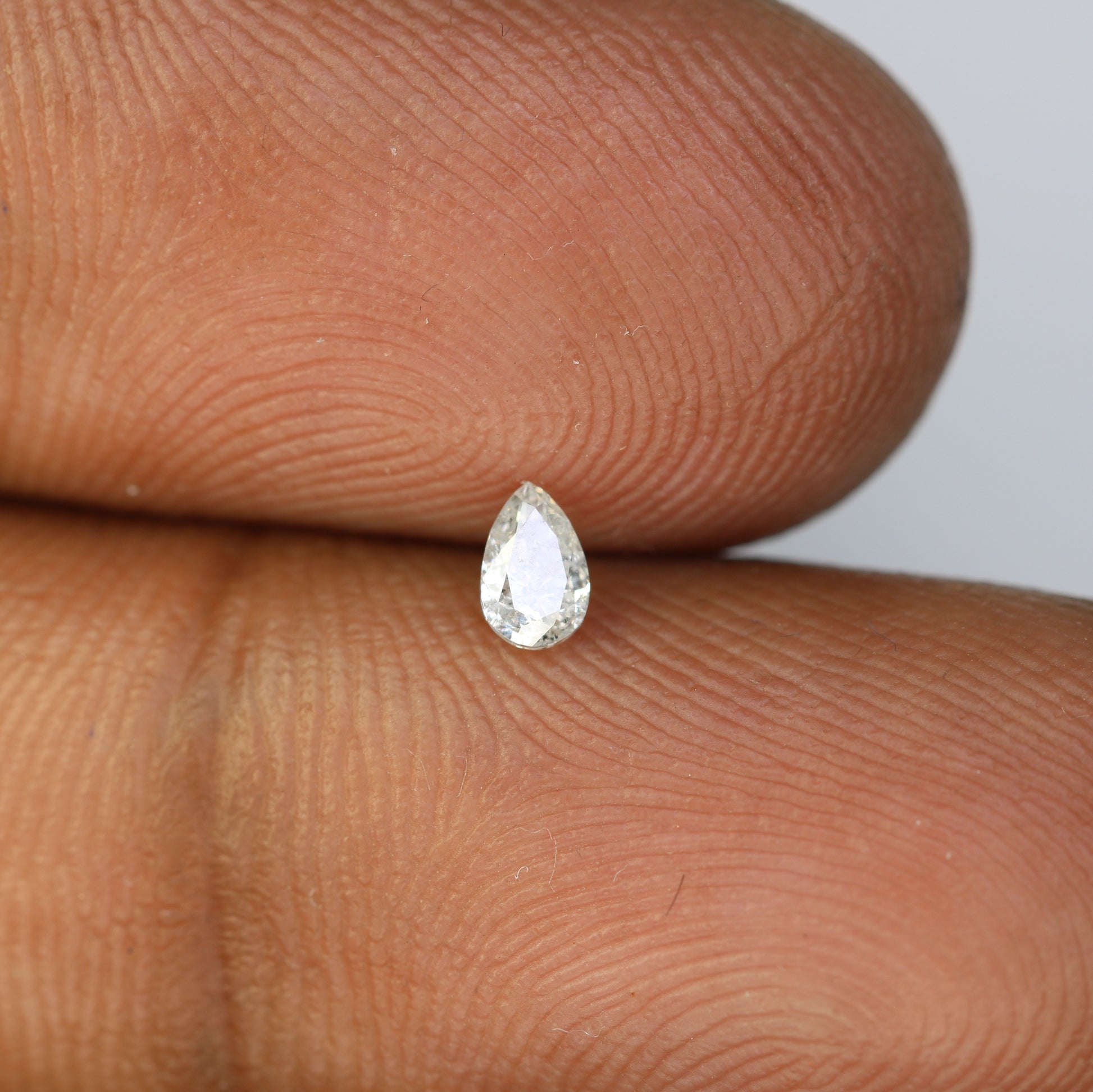 0.14 CT Natural Pear Shape Salt and Pepper Diamond for Engagement Rings, Custom Jewelry, and Stylish Bracelets - JayKrishna Diamond