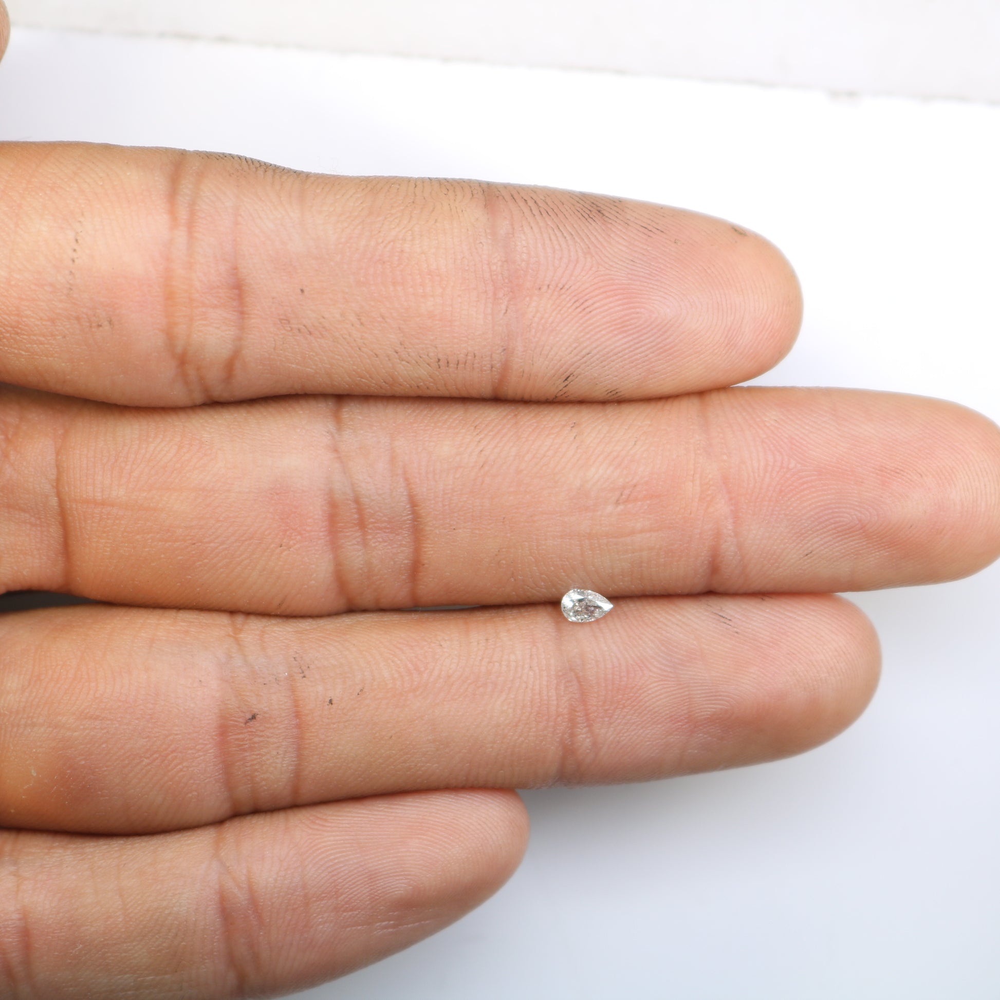 0.14 CT Natural Pear Shape Salt and Pepper Diamond for Engagement Rings, Custom Jewelry, and Stylish Bracelets - JayKrishna Diamond