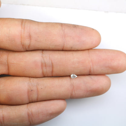 0.14 CT Natural Pear Shape Salt and Pepper Diamond for Engagement Rings, Custom Jewelry, and Stylish Bracelets - JayKrishna Diamond