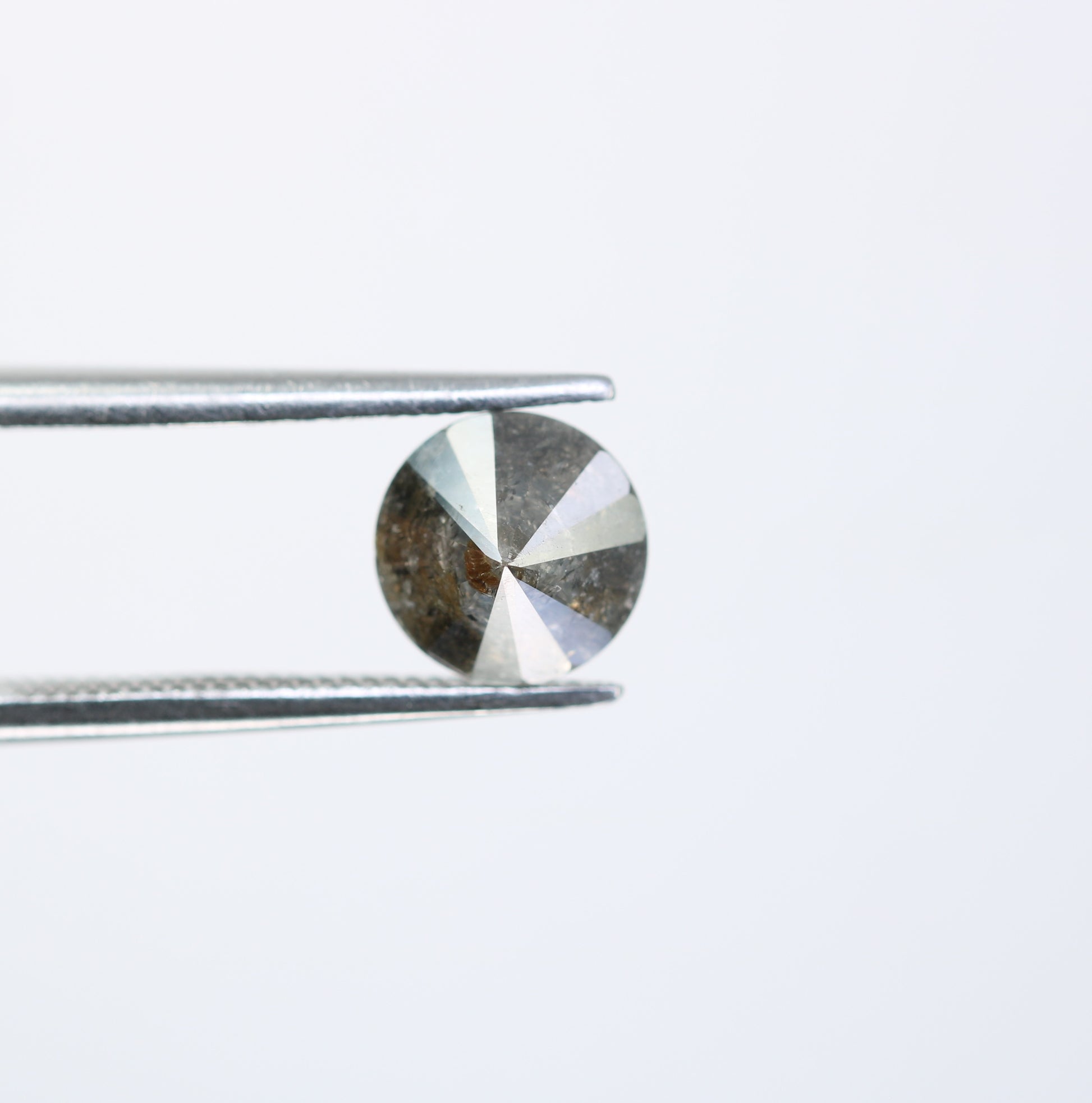 1.21 CT Salt and Pepper Round Brilliant Cut Diamond For Engagement Ring - JayKrishna Diamond