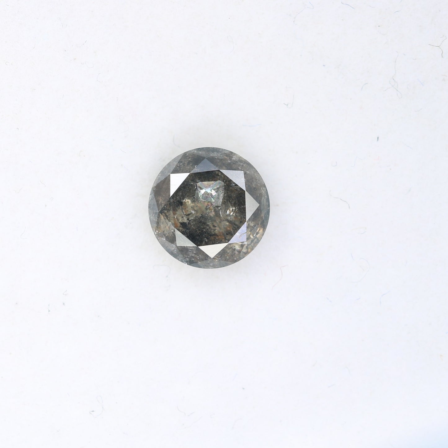 1.21 CT Salt and Pepper Round Brilliant Cut Diamond For Engagement Ring - JayKrishna Diamond