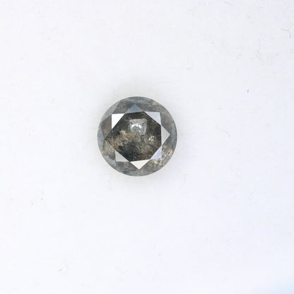 1.21 CT Salt and Pepper Round Brilliant Cut Diamond For Engagement Ring - JayKrishna Diamond