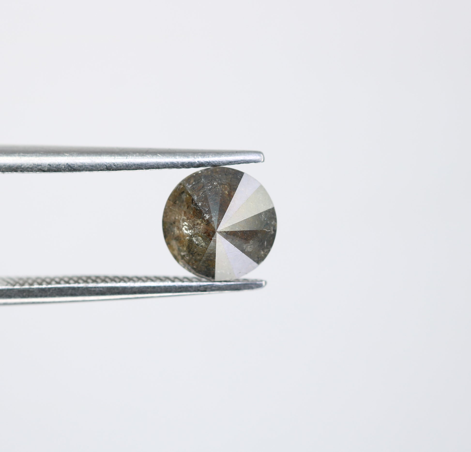 1.13 CT Round Brilliant Cut Salt and Pepper Diamond For Engagement Ring - JayKrishna Diamond