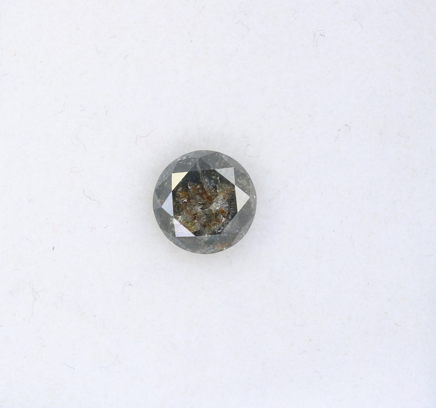 1.13 CT Round Brilliant Cut Salt and Pepper Diamond For Engagement Ring - JayKrishna Diamond