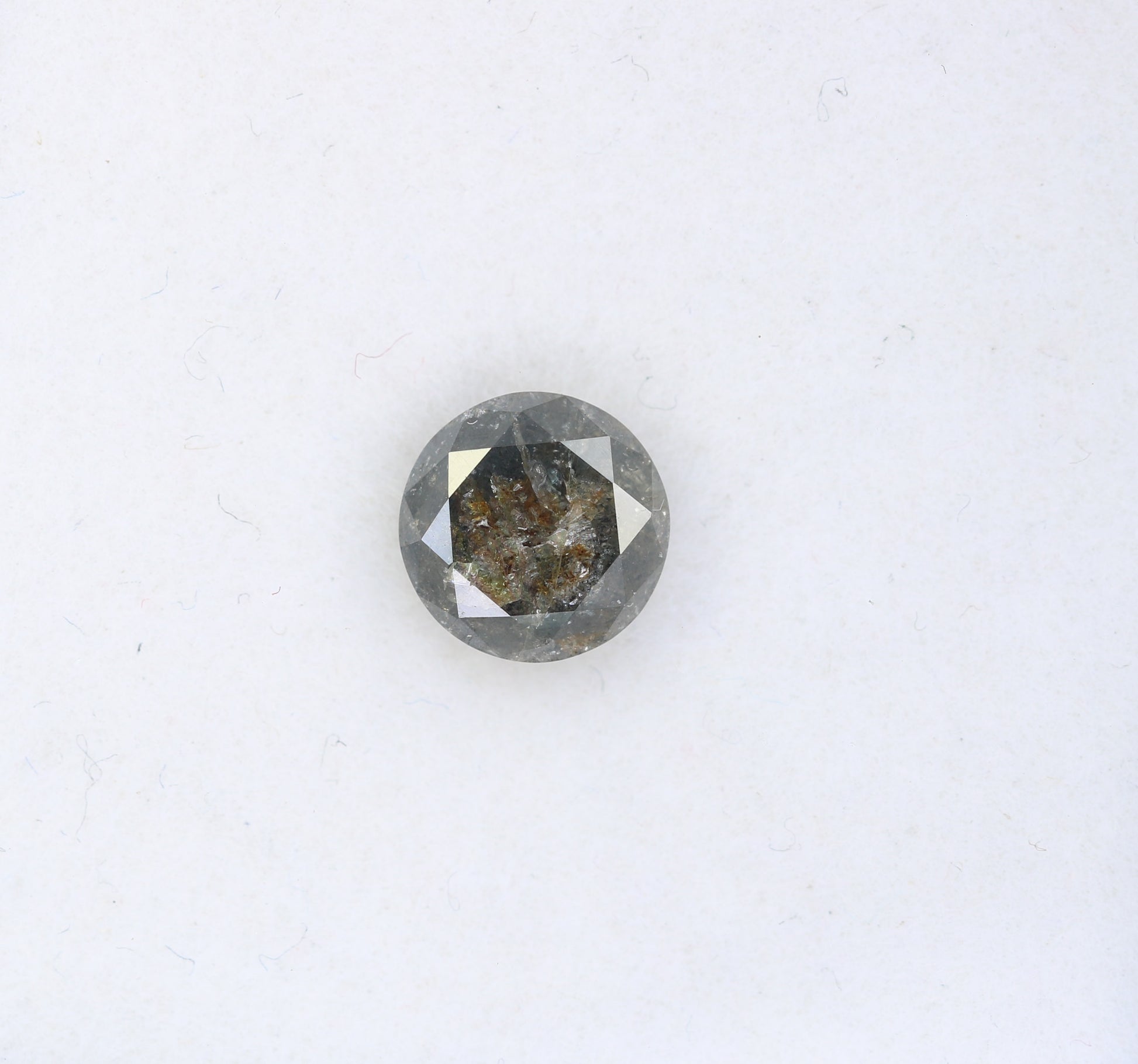 1.13 CT Round Brilliant Cut Salt and Pepper Diamond For Engagement Ring - JayKrishna Diamond