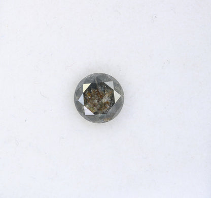 1.13 CT Round Brilliant Cut Salt and Pepper Diamond For Engagement Ring - JayKrishna Diamond