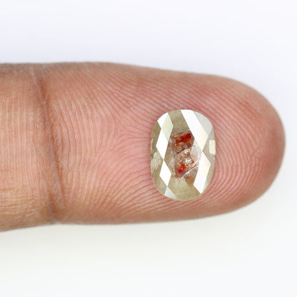 1.16 CT 10.00 MM Oval Shape Loose Grey Natural Diamond For Engagement Ring - JayKrishna Diamond