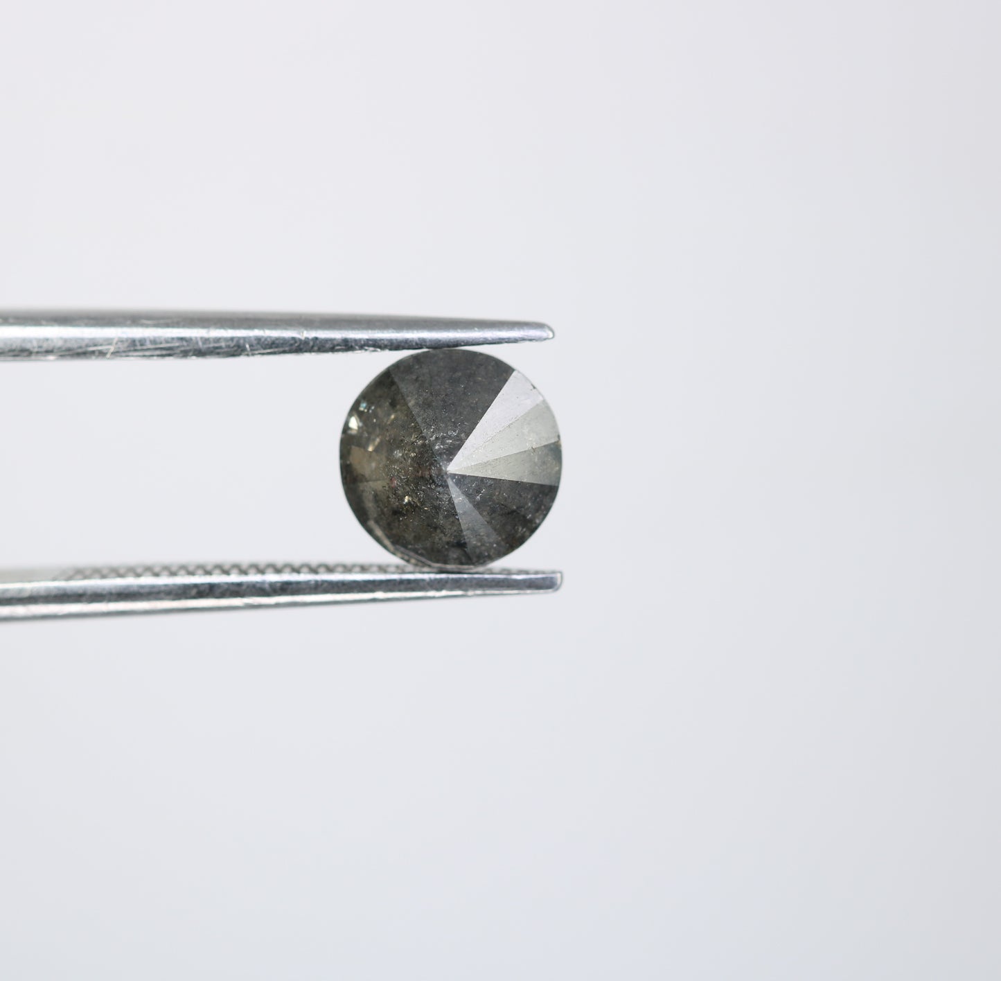 1.32 CT Salt and Pepper Round Brilliant Cut Diamond For Engagement Ring - JayKrishna Diamond