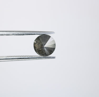 1.32 CT Salt and Pepper Round Brilliant Cut Diamond For Engagement Ring - JayKrishna Diamond