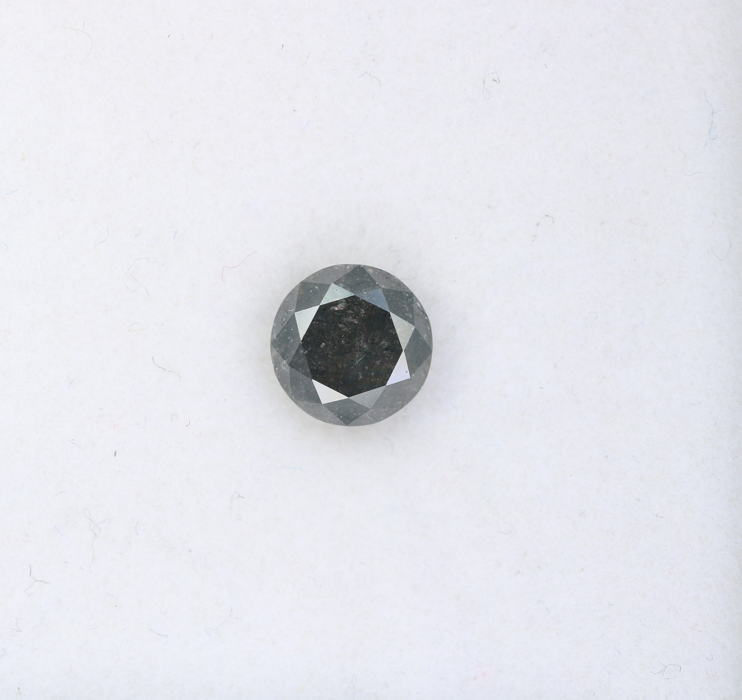 1.32 CT Salt and Pepper Round Brilliant Cut Diamond For Engagement Ring - JayKrishna Diamond