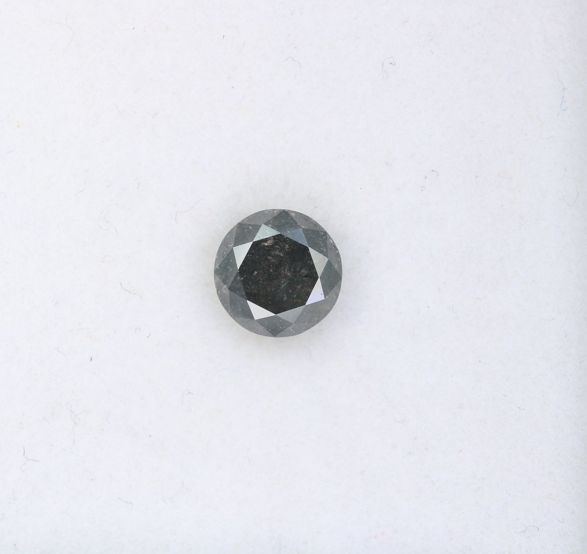 1.32 CT Salt and Pepper Round Brilliant Cut Diamond For Engagement Ring - JayKrishna Diamond