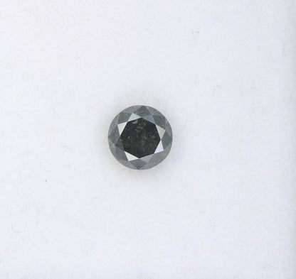 1.32 CT Salt and Pepper Round Brilliant Cut Diamond For Engagement Ring - JayKrishna Diamond
