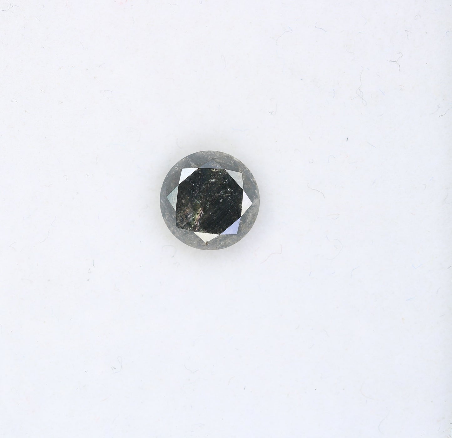 1.17 CT Salt and Pepper Round Brilliant Cut Diamond For Engagement Ring - JayKrishna Diamond