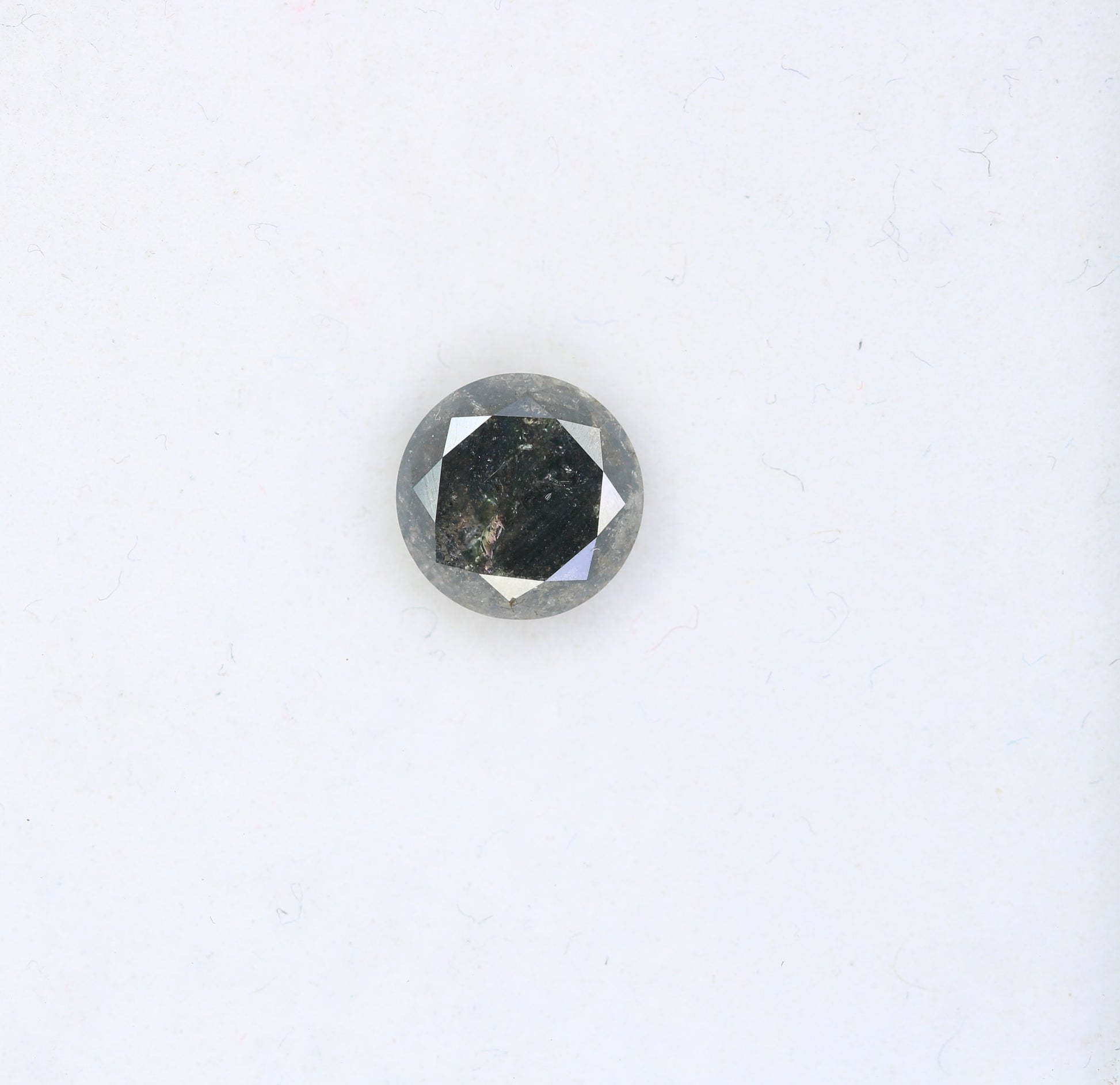 1.17 CT Salt and Pepper Round Brilliant Cut Diamond For Engagement Ring - JayKrishna Diamond