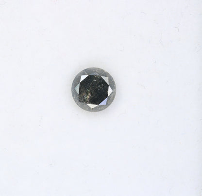 1.17 CT Salt and Pepper Round Brilliant Cut Diamond For Engagement Ring - JayKrishna Diamond