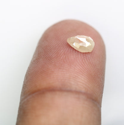 0.51 CT 6.20 MM Pear Shaped Natural Grey Color Fancy Diamond For Designer Ring - JayKrishna Diamond