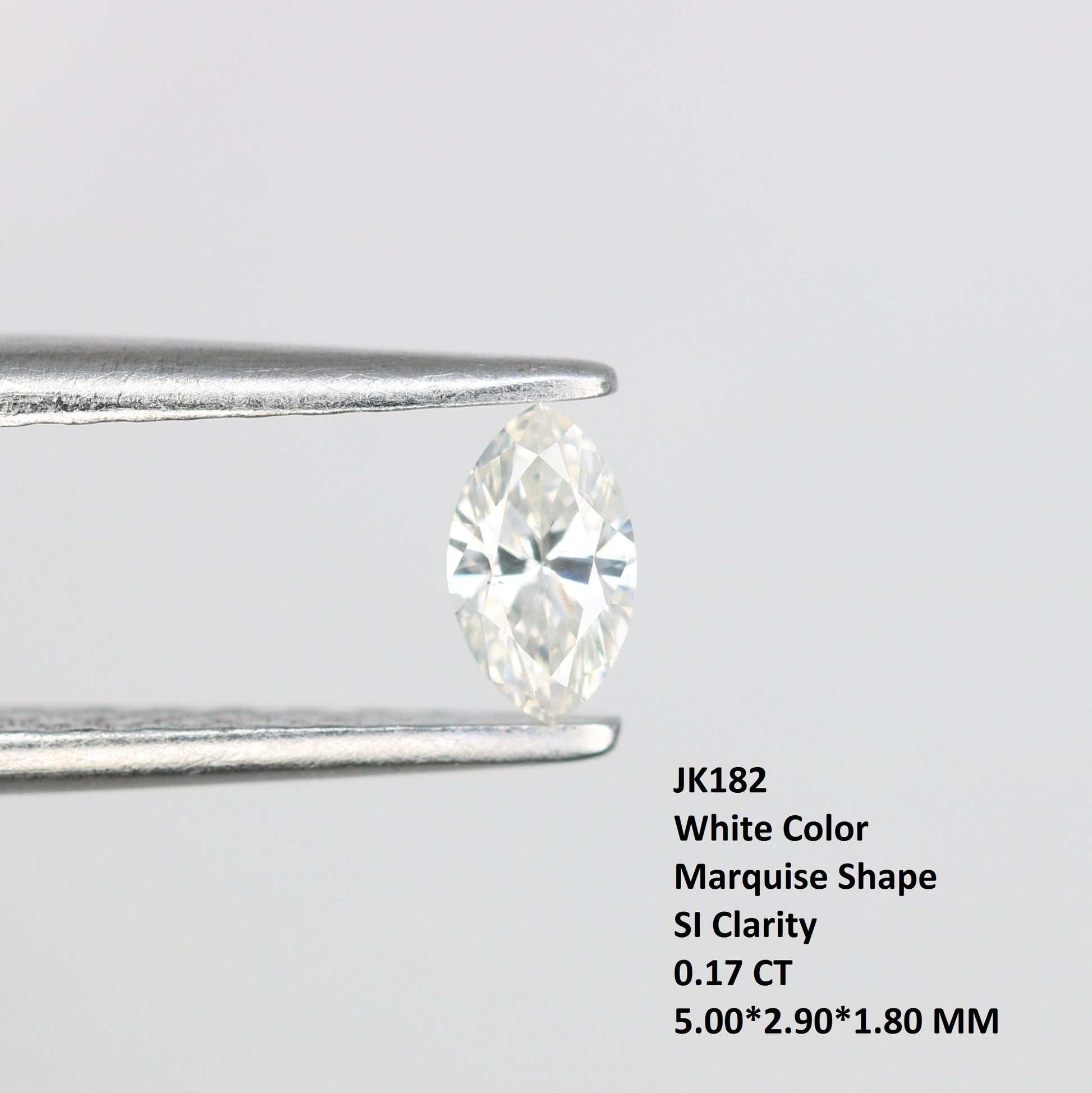 0.17 CT White Marquise Shape Salt and Pepper Loose Diamond - Perfect for Engagement Rings, Necklaces, Earrings, and Custom Jewelry - JayKrishna Diamond
