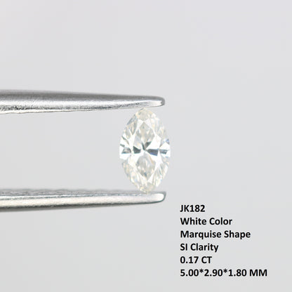 0.17 CT White Marquise Shape Salt and Pepper Loose Diamond - Perfect for Engagement Rings, Necklaces, Earrings, and Custom Jewelry - JayKrishna Diamond
