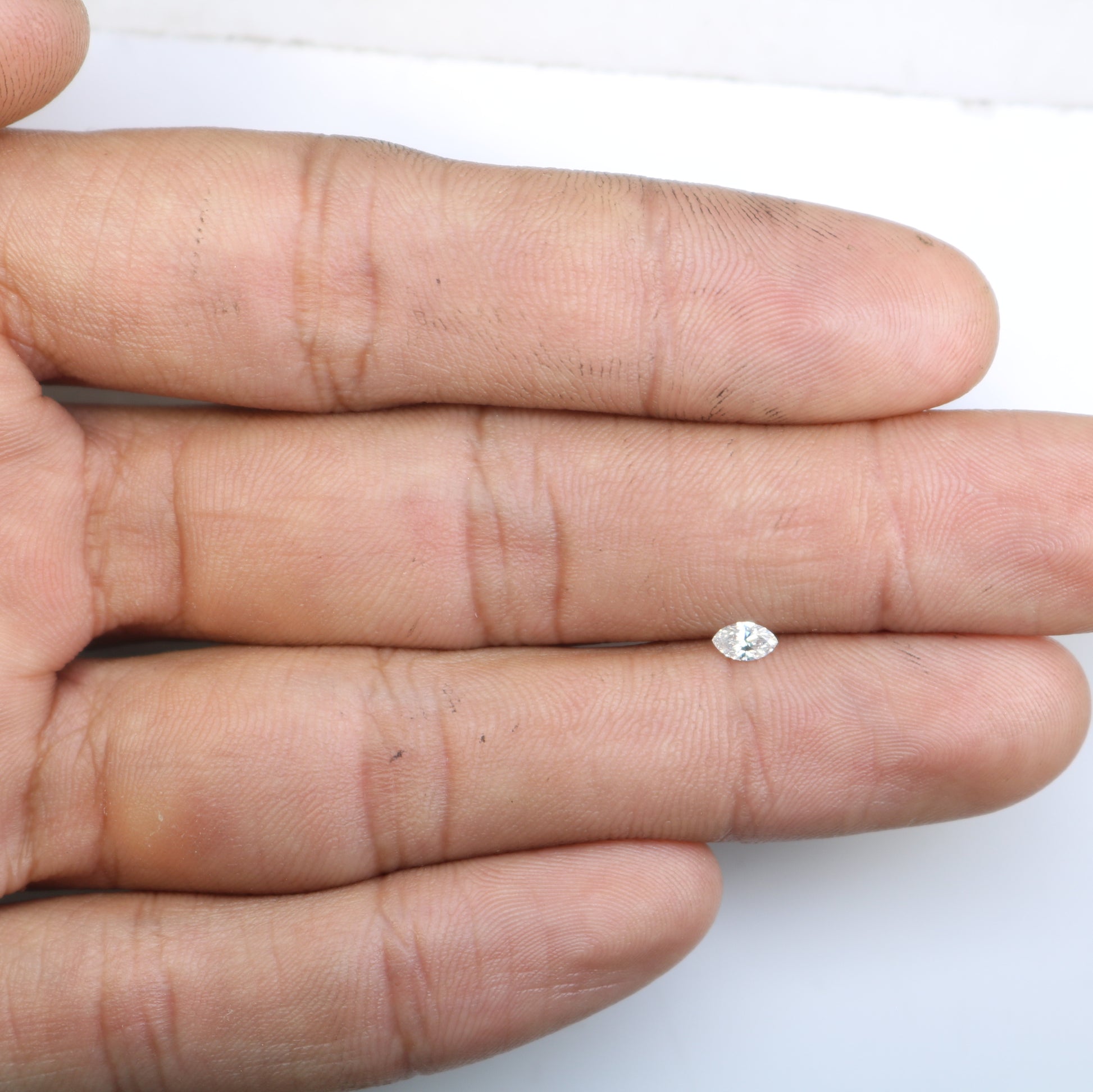 0.17 CT White Marquise Shape Salt and Pepper Loose Diamond - Perfect for Engagement Rings, Necklaces, Earrings, and Custom Jewelry - JayKrishna Diamond