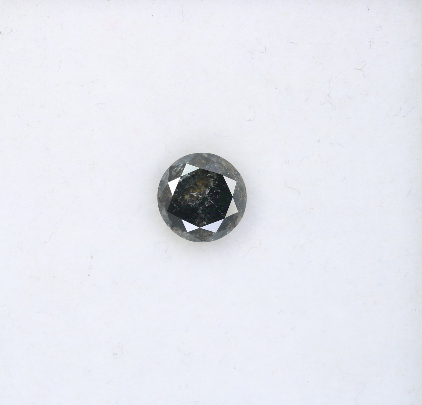 1.13 CT Round Brilliant Cut Salt and Pepper Diamond For Engagement Ring - JayKrishna Diamond