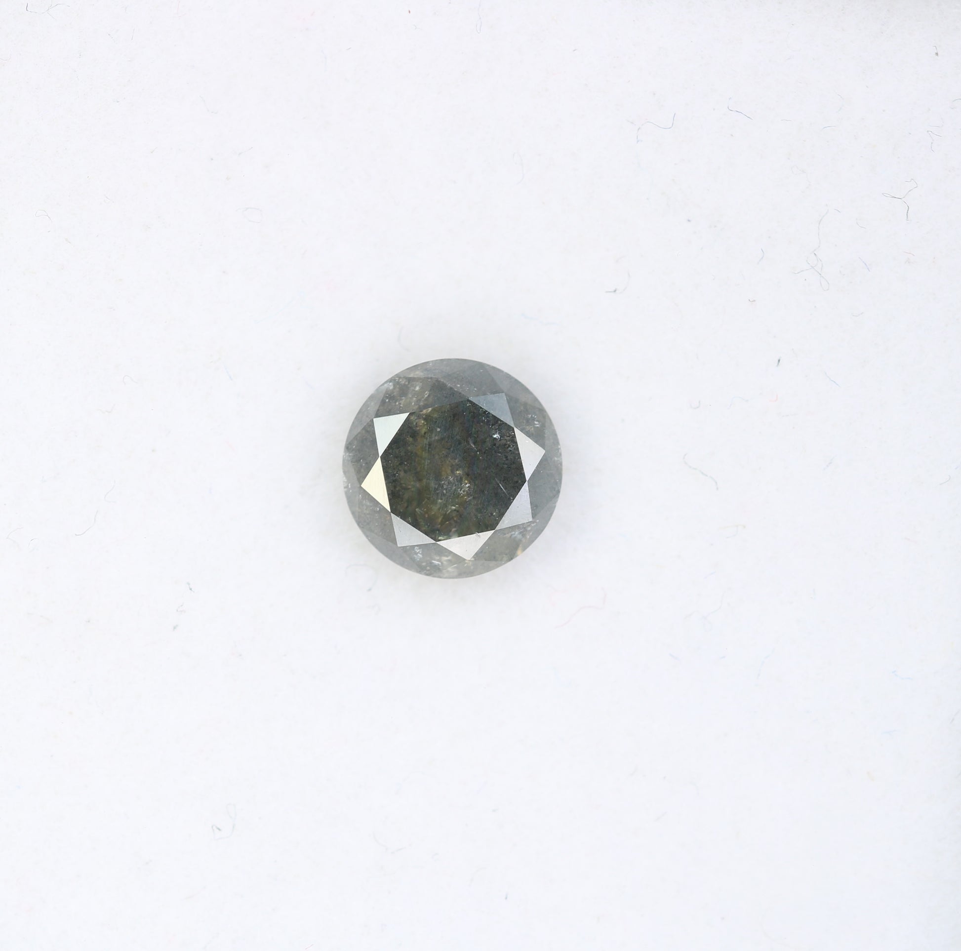 1.11 CT Salt and Pepper Round Brilliant Cut Diamond For Engagement Ring - JayKrishna Diamond
