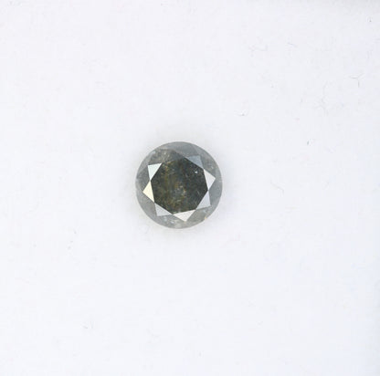 1.11 CT Salt and Pepper Round Brilliant Cut Diamond For Engagement Ring - JayKrishna Diamond