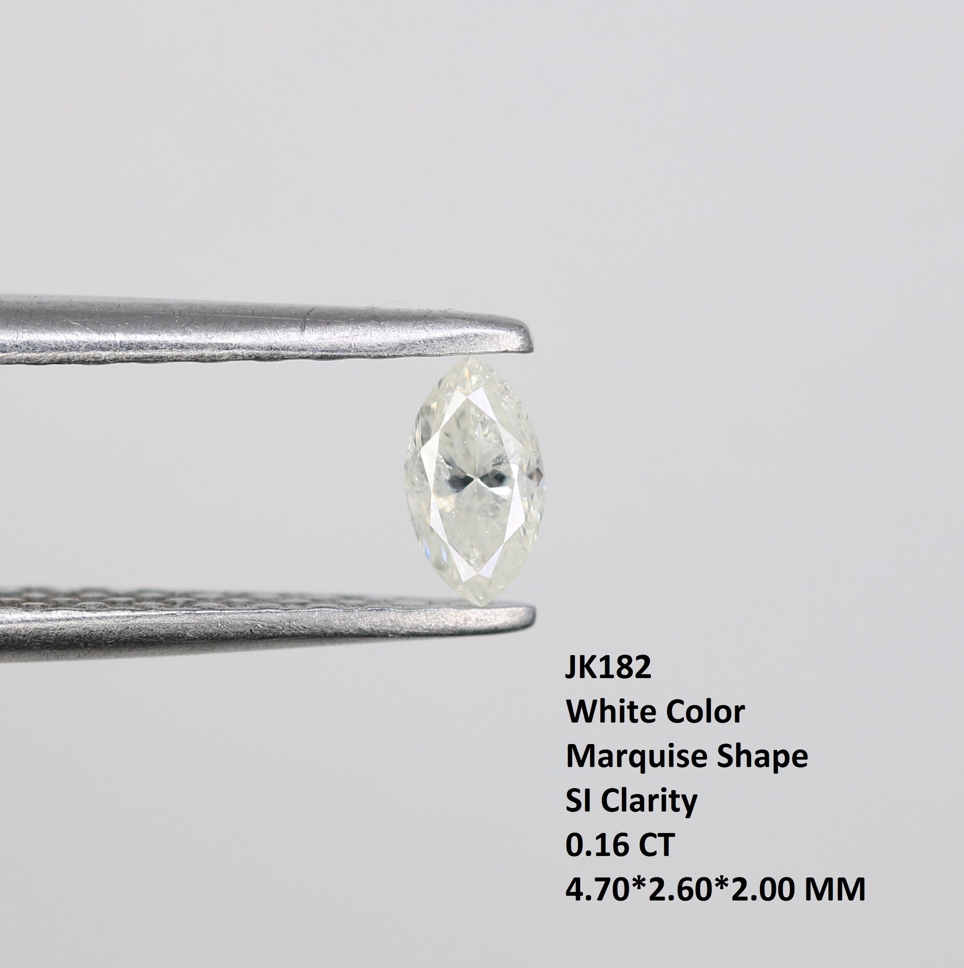 0.16 CT Marquise Cut White Natural Diamond - Perfect Loose Gemstone for Elegant Engagement Rings - JayKrishna Diamond
