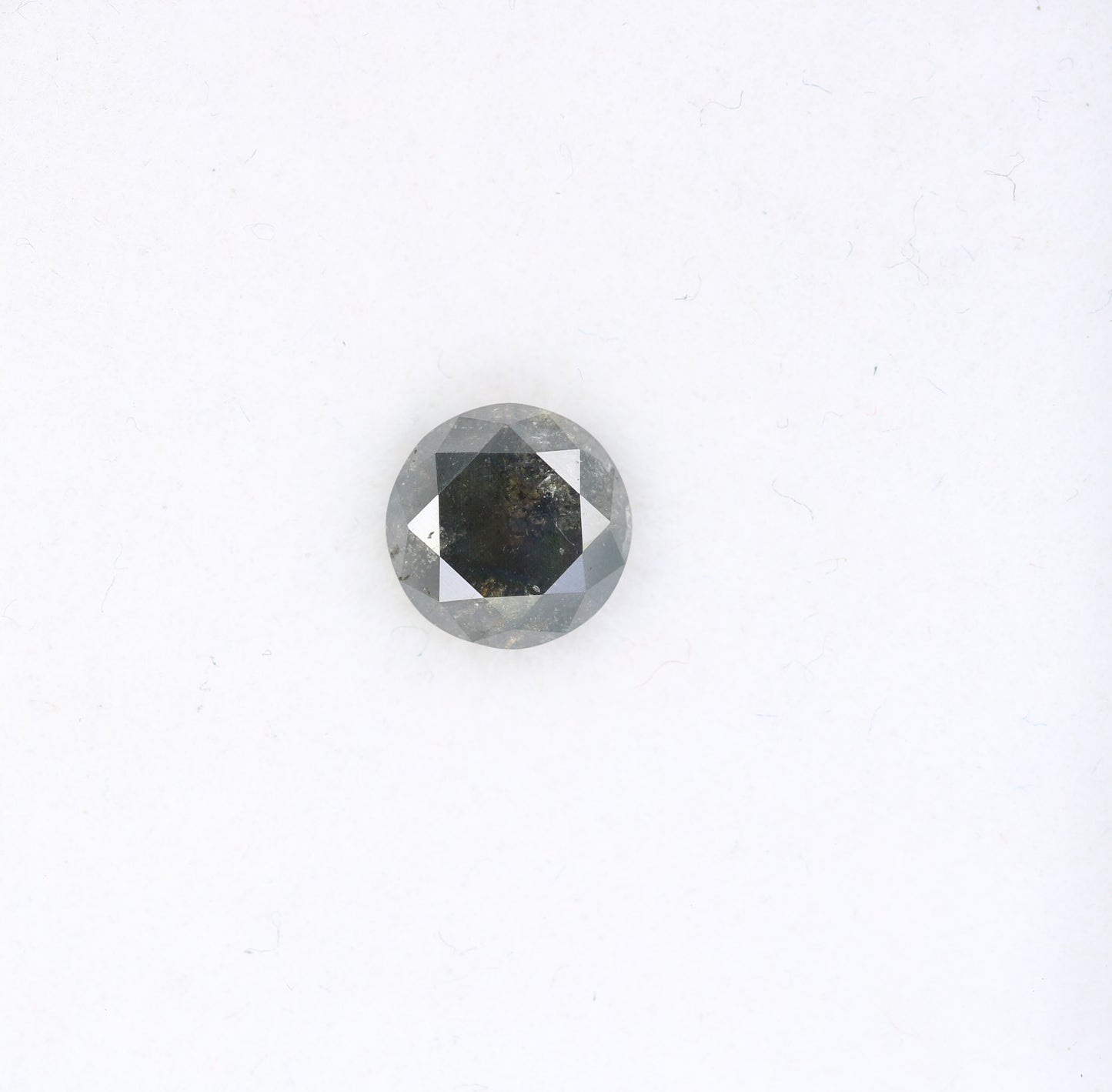 1.03 CT Round Brilliant Cut  Salt and Pepper Diamond For Engagement Ring - JayKrishna Diamond