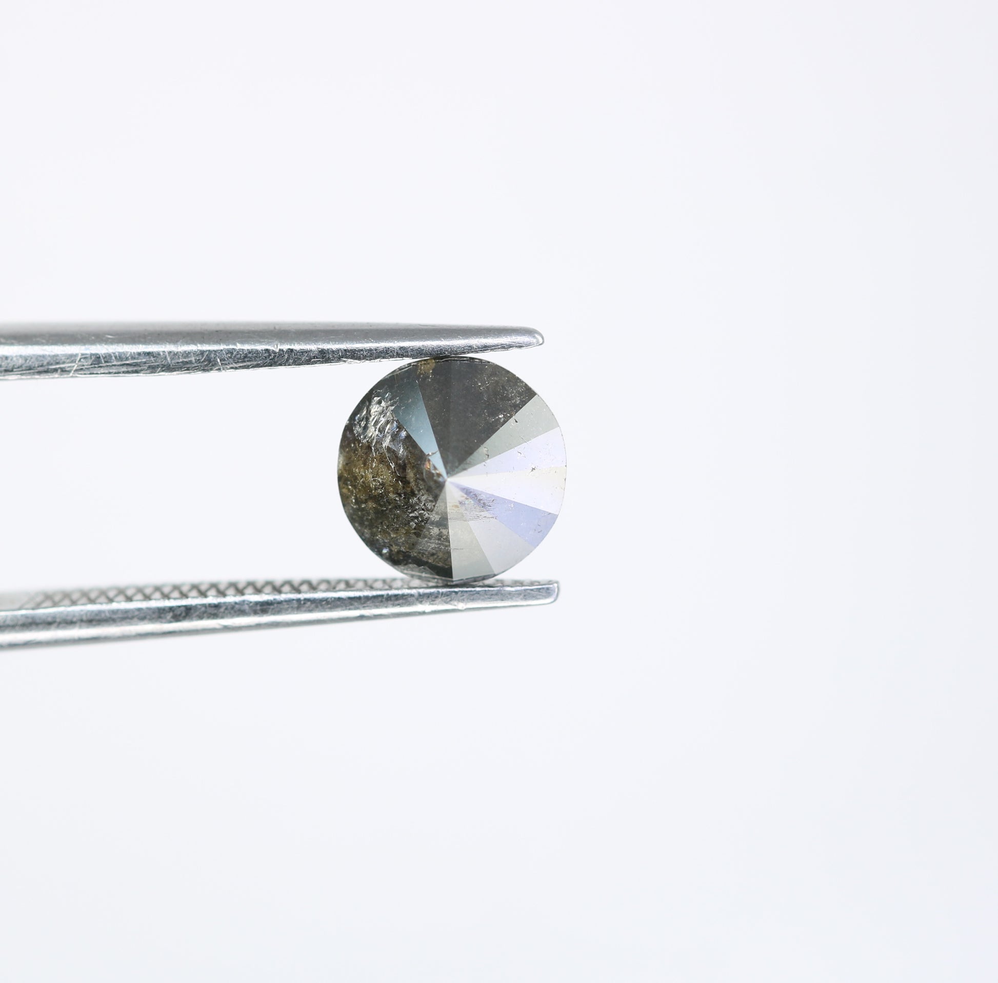 1.03 CT Round Brilliant Cut  Salt and Pepper Diamond For Engagement Ring - JayKrishna Diamond