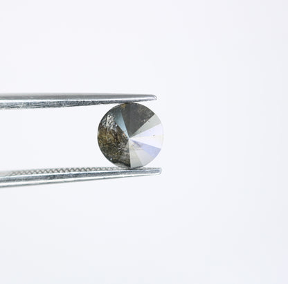 1.03 CT Round Brilliant Cut  Salt and Pepper Diamond For Engagement Ring - JayKrishna Diamond