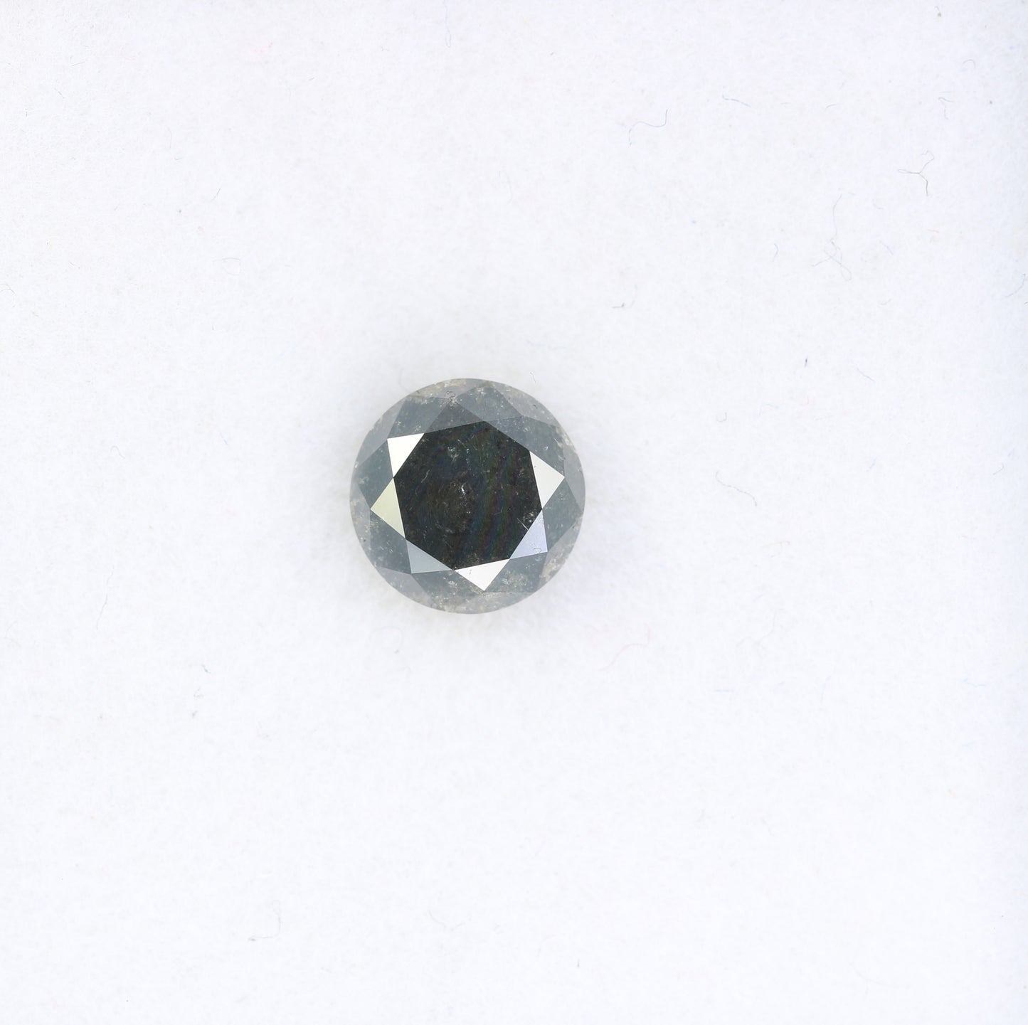 1.21 CT Salt and Pepper Round Brilliant Cut Diamond For Engagement Ring - JayKrishna Diamond