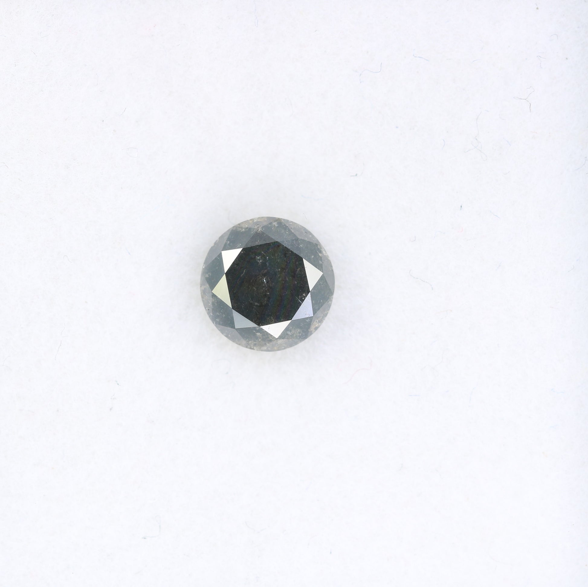 1.21 CT Salt and Pepper Round Brilliant Cut Diamond For Engagement Ring - JayKrishna Diamond