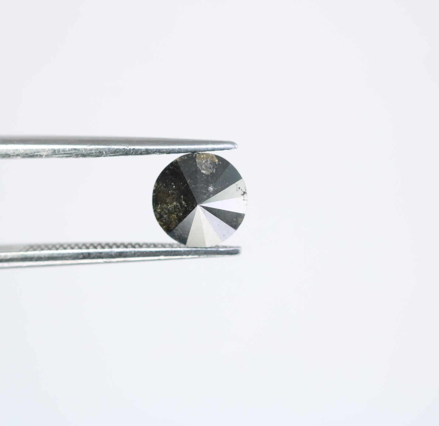 1.15 CT Salt and Pepper Round Brilliant Cut Diamond For Engagement Ring - JayKrishna Diamond