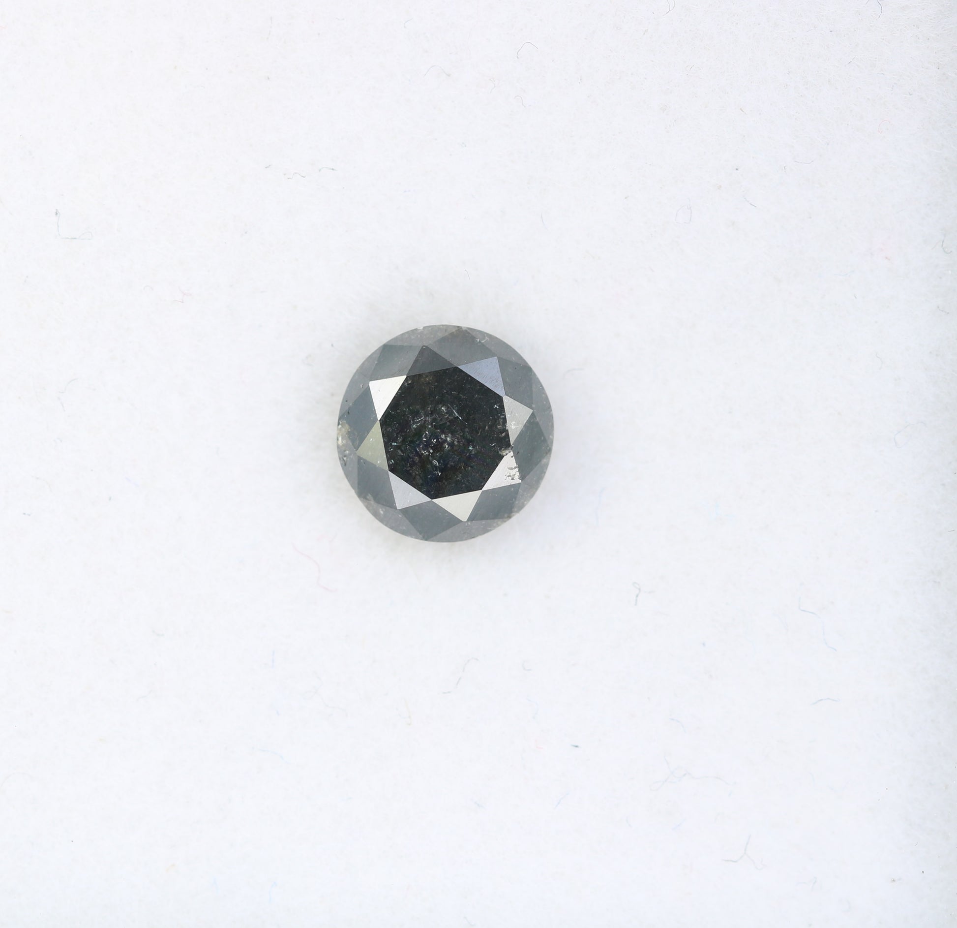 1.15 CT Salt and Pepper Round Brilliant Cut Diamond For Engagement Ring - JayKrishna Diamond