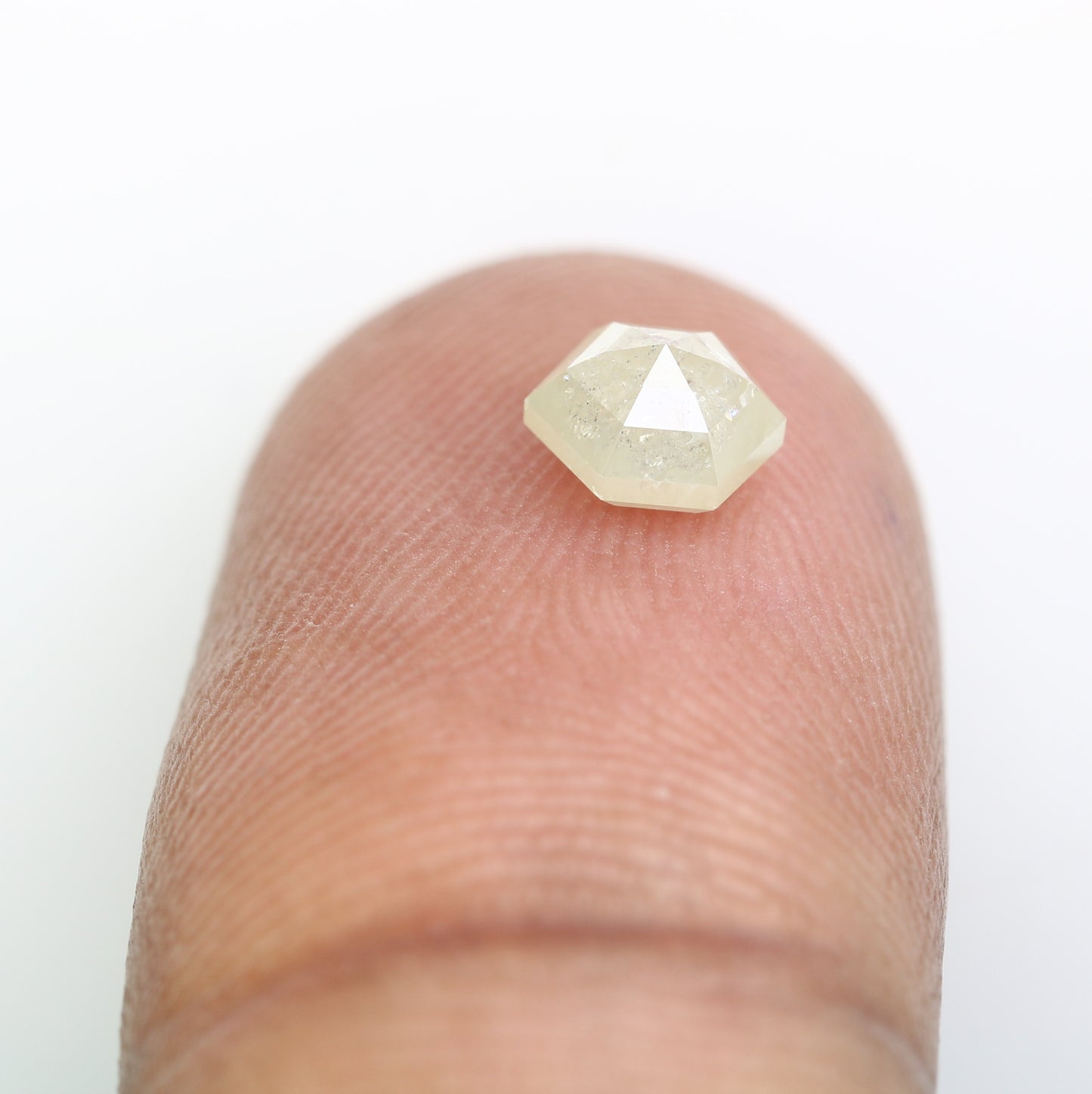 0.75 Carat Natural Loose Grey Hexagon Shaped 5.80 MM Diamond For Engagement Ring - JayKrishna Diamond