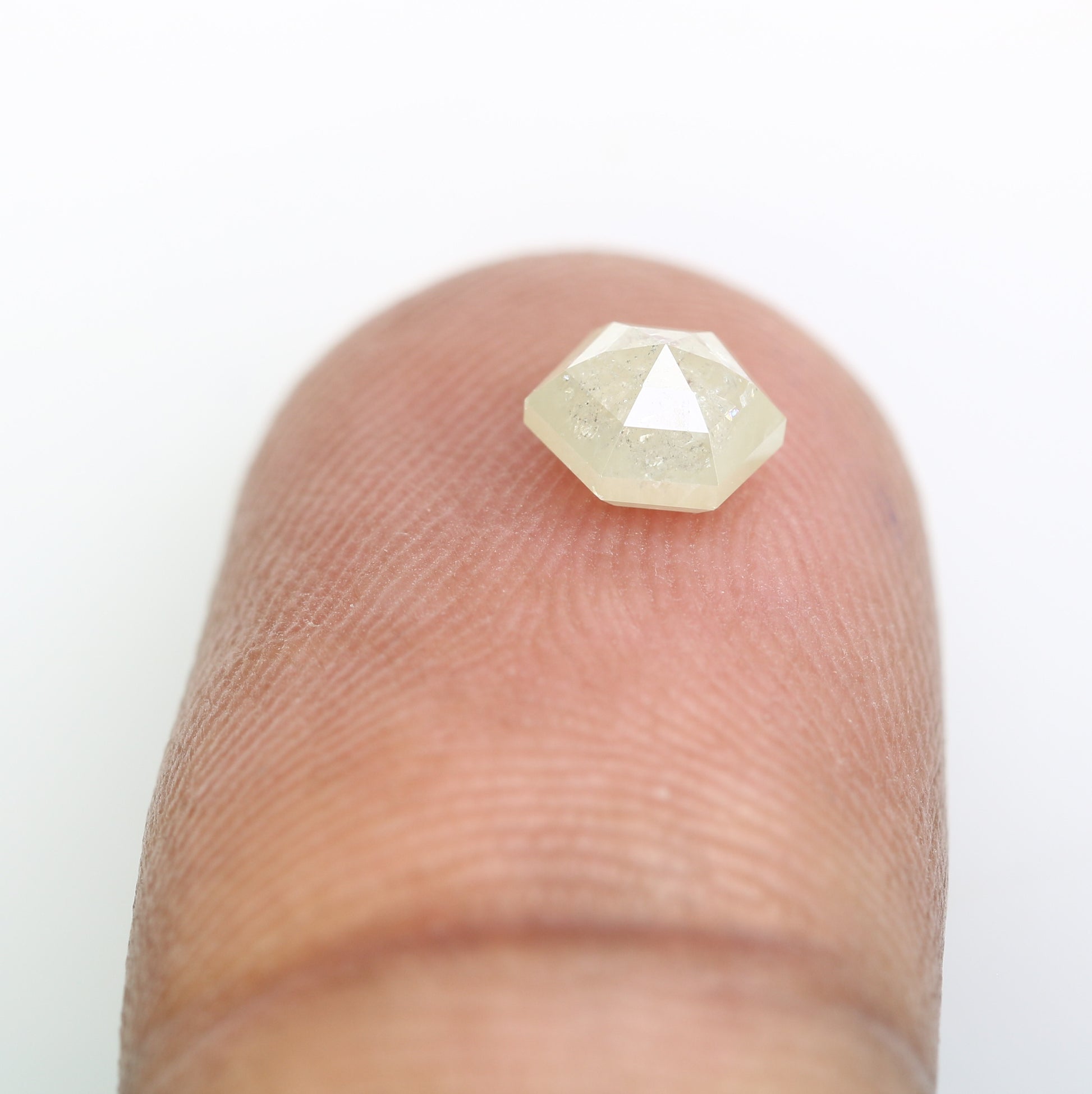 0.75 Carat Natural Loose Grey Hexagon Shaped 5.80 MM Diamond For Engagement Ring - JayKrishna Diamond