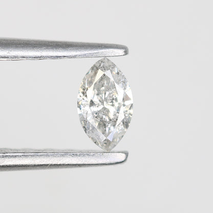 0.13 CT Marquise Shape Salt and Pepper Diamond – Ideal for Engagement Rings, Custom Jewelry, and Unique Designs - JayKrishna Diamond