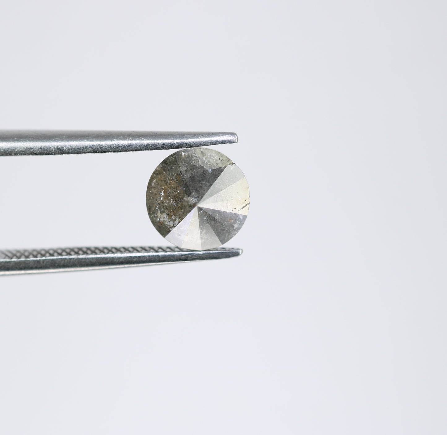 0.99 CT Round Brilliant Cut Salt and Pepper Diamond For Engagement Ring - JayKrishna Diamond