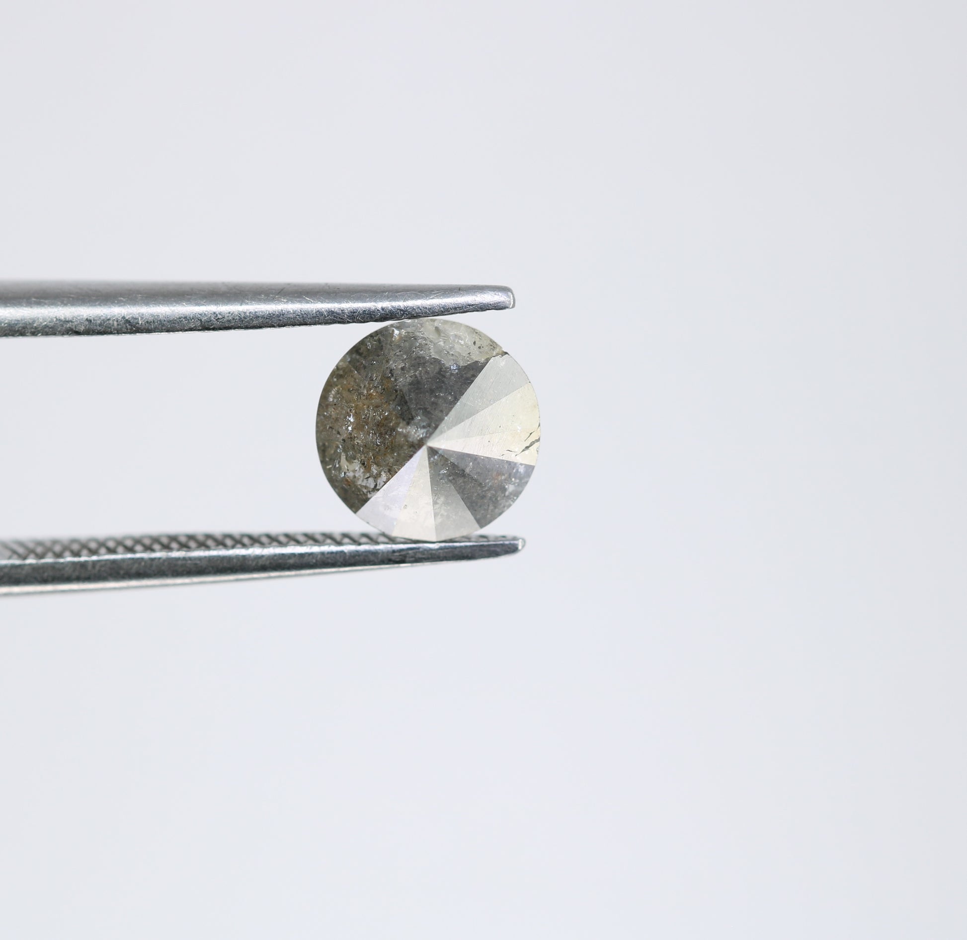 0.99 CT Round Brilliant Cut Salt and Pepper Diamond For Engagement Ring - JayKrishna Diamond