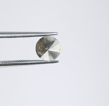 0.99 CT Round Brilliant Cut Salt and Pepper Diamond For Engagement Ring - JayKrishna Diamond